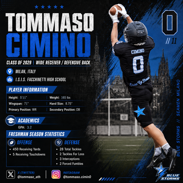 TOMMASO CIMINO Class of 2029 | WR/DB