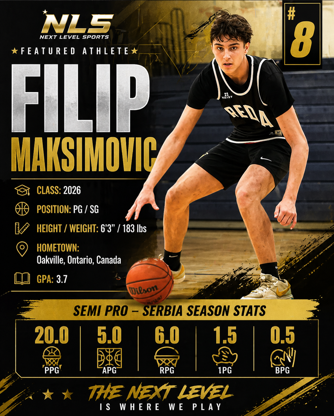 🏀 Filip Maksimovic— Class of 2026 — PG/SG