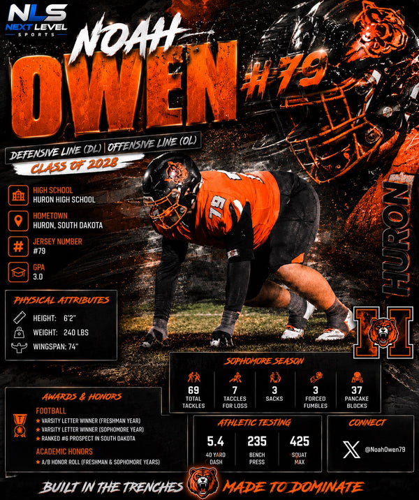 Noah Owen Defensive Line (DL) | Offensive Line (OL) | Class of 2028