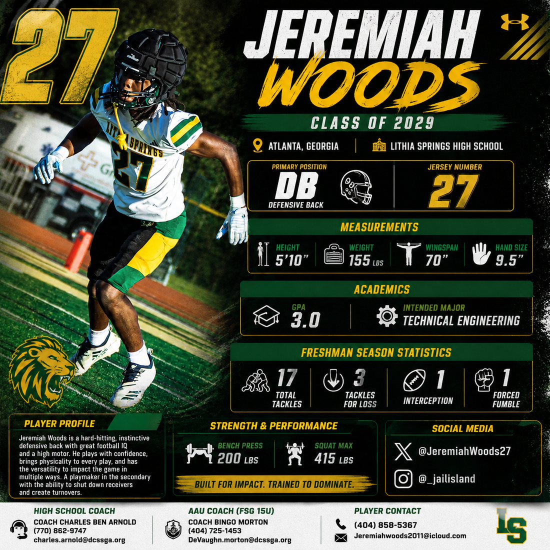 Jeremiah Woods | Class of 2029 | DB/ATH