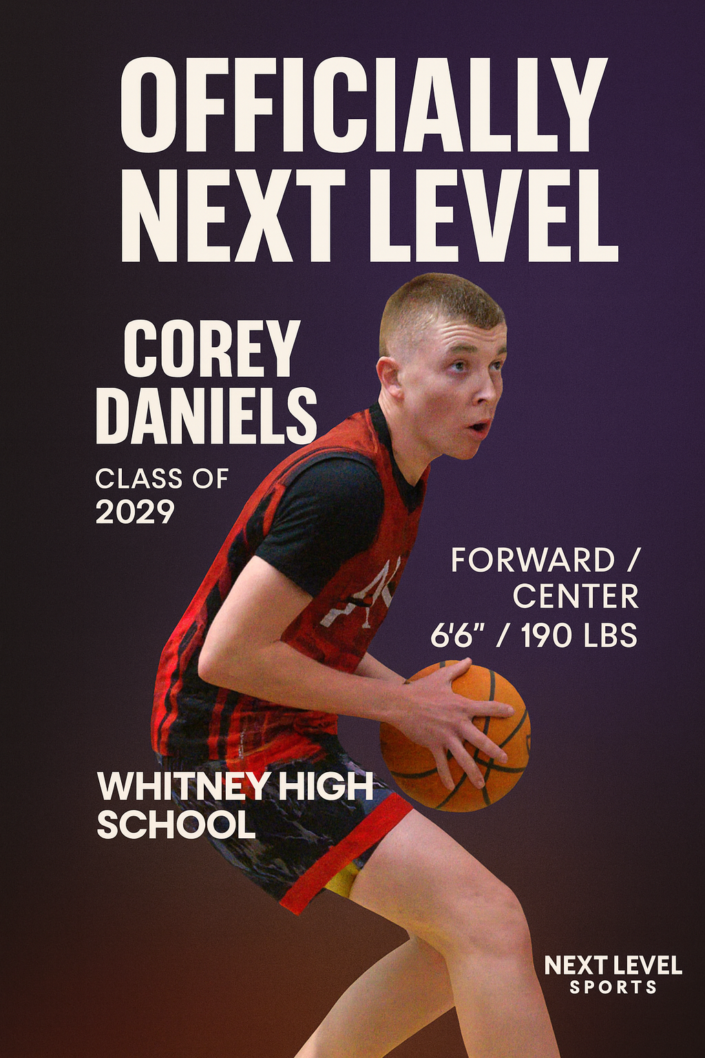 🏀 Corey Daniels | Class of 2029 | F / C
