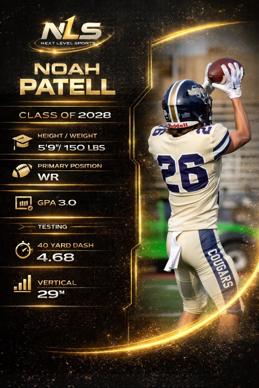 🏈 Noah Patell— Class of 2028 — WR/ATH